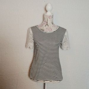 Romeo & Juliet Black and White Blouse